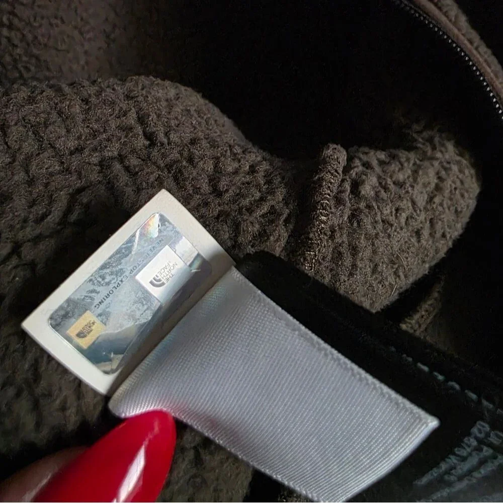 The North Face Women's M Campshire Fleece Sherpa Vest Jacket Green Full-Zip - Picture 6 of 7